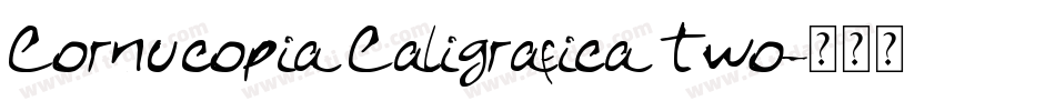 Cornucopia Caligrafica Two字体转换